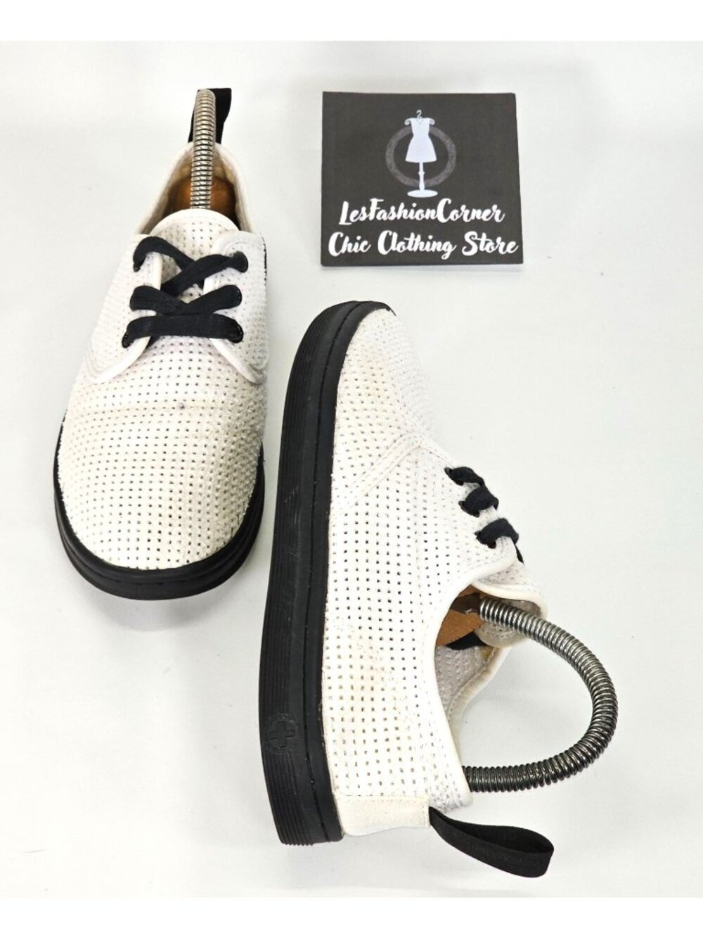 Dr Martens Women's White Mesh Perforated Sneaker Shoes Size 7 1879 - Picture 9 of 15